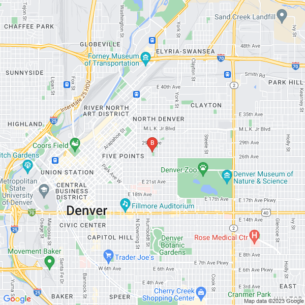 Denver Concrete Solutions location map: Servicing Denver and Surrounding Areas, Denver, Colorado