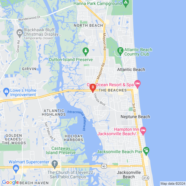 Vine Lending Team location map: 2050 King Circle S, Neptune Beach, FL